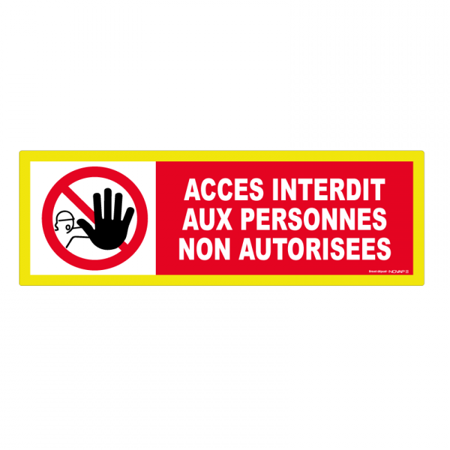 Panneaux rigides hautes visibilités 450x150 mm interdictions dangers - PNGPSCHV-NV13/AIPNA_0