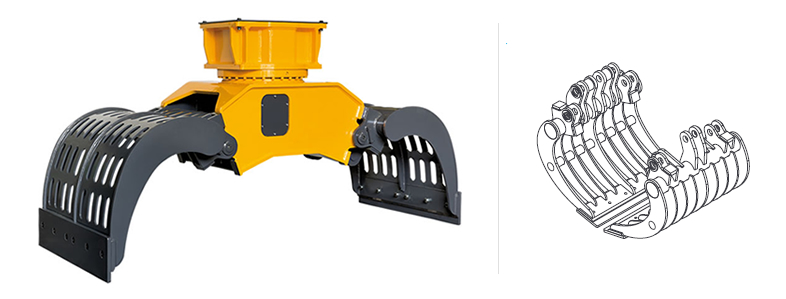 Pinces multi grab Indeco IMG 1700D - Pinces de tri, démolition, manutention et chargement_0