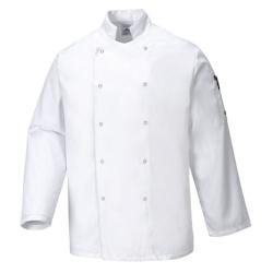 Portwest - Veste de cuisine manches longues SUFFOLK Blanc Taille 3XL - XXXL blanc 5036108106608_0