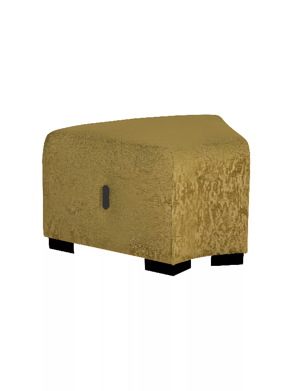 Pouf angulaire 1 place jaune safran_0