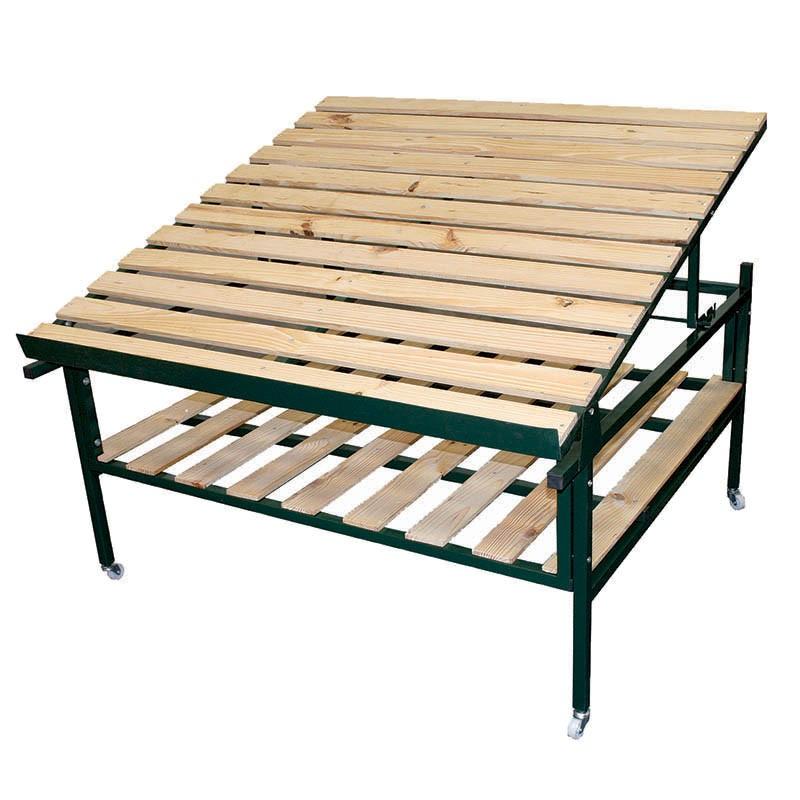Présentoir bois métal épicerie 120x120 -_0