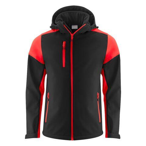 PRINTER PRIME PRIME VESTE SOFTSHELL HOMMES NOIR/ROUGE - TAILLE XXXXL