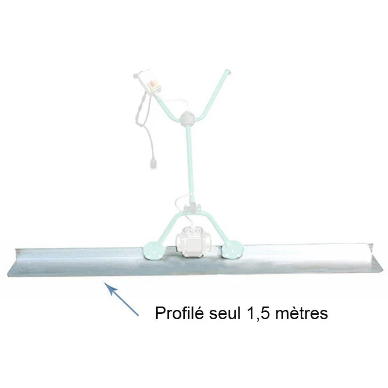 Profilé aluminium 1.5 m - règle vibrante IMER - excellente planéité et traitement anti-corrosion_0