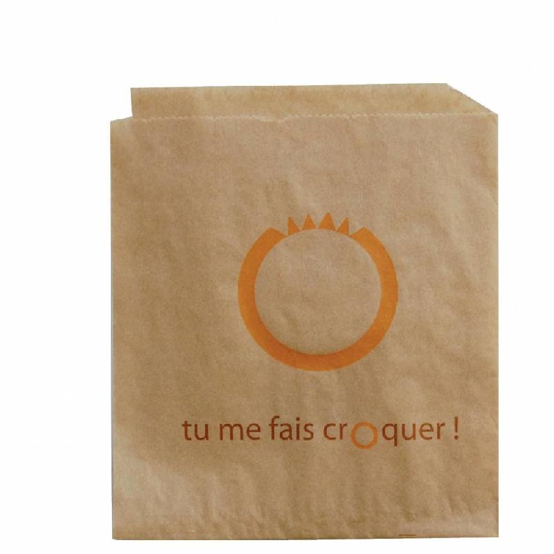 Sachet kraft ingraissable 18x22cm - par 1000 - Papier PEFC - Idéal pour crêpes, kebab_0