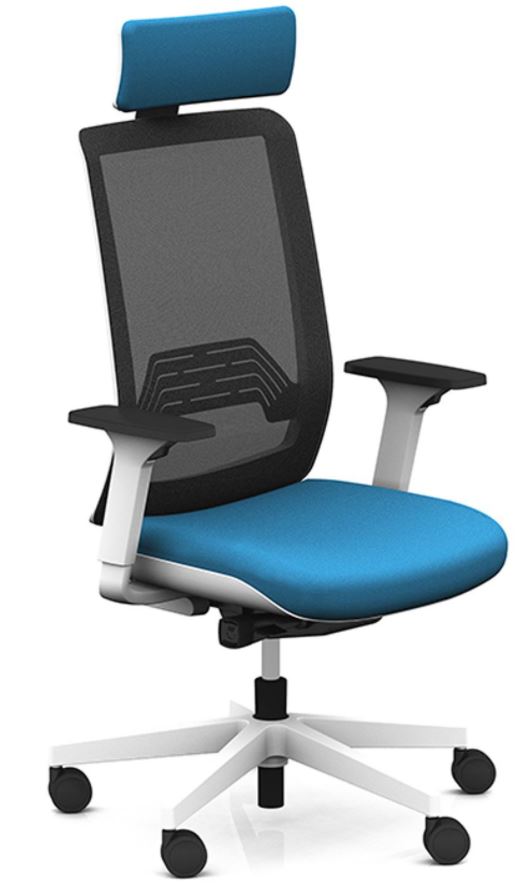 Siège ergonomique Sokoa Wi-Max 1RBT - dossier haut résille, renfort lombaire réglable, mécanisme synchro multi-positions_0