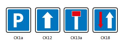 Signaux temporaires type CK, disponibles en revêtement Classe 1, Classe 2, Classe 3_0