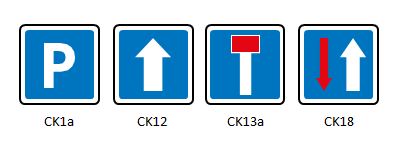 Signaux temporaires type CK - revêtements Classe 1, Classe 2, Classe 3 - Gammes dimensionnelles petite, normale et grande_0