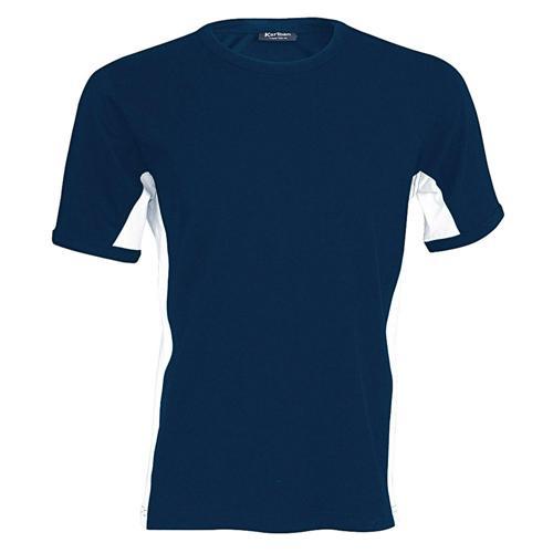 T-SHIRT BICOLORE EQUIPE MARINE BLANC