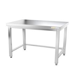 Table de travail en inox soubassement 1000 x 600 mm avec renfort PREMIUM / GOLDINOX - inox 3701770804610_0