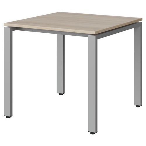 TABLE MALIBU 80X80 T5 SOUDÉ STR ABS ACACIA/GRIS 9006