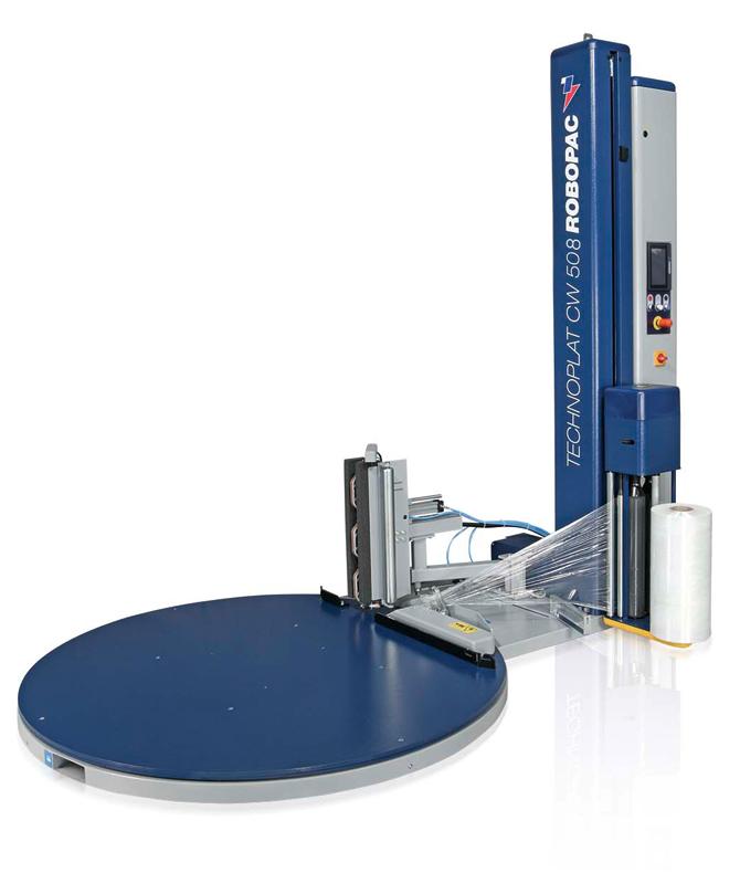 Table tournante Technoplat - Banderoleuse automatique avec pince, coupe et soudure de film_0