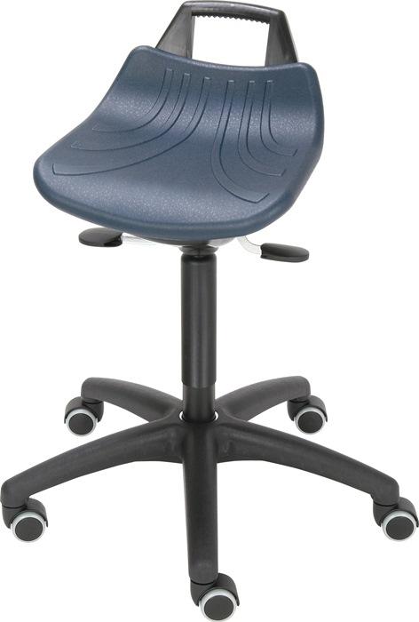 Tabourets pivotants avec roulettes - mousse PU bleu - réglage hauteur 520-710mm - LOTZ_0