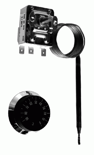 Thermostat à bulbe - unipolaire ou tripolaire - plage -20 à 600°C - réarmement manuel_0