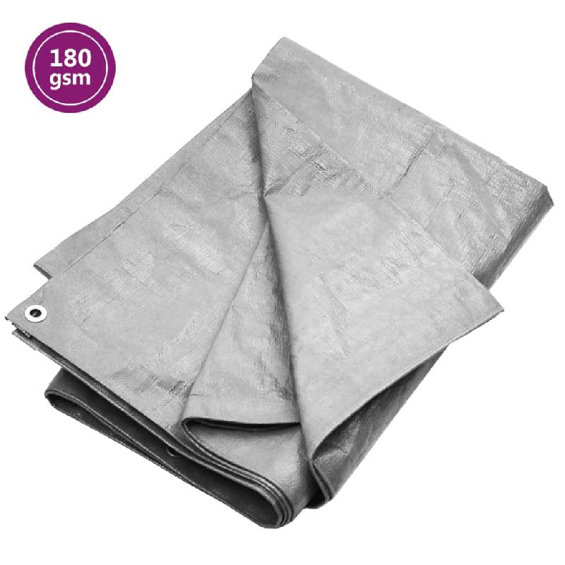 Vidaxl bâche 180 g/m² 4x8 m gris pehd 151489_0