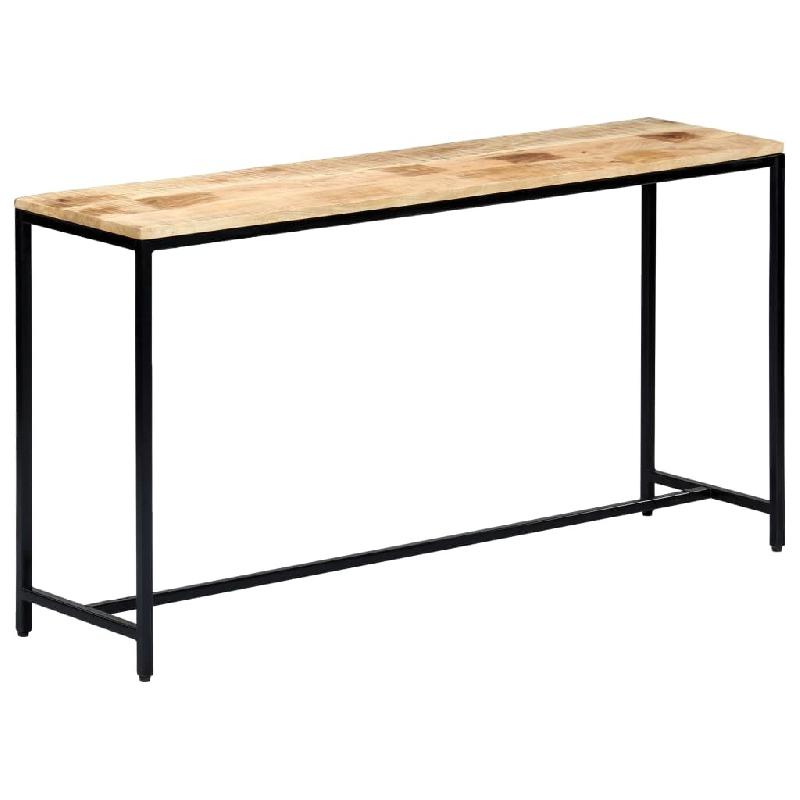 VidaXL Table console 140 x 35 x 76 cm Bois de manguier massif brut Modèle Sirius Line - 247815_0