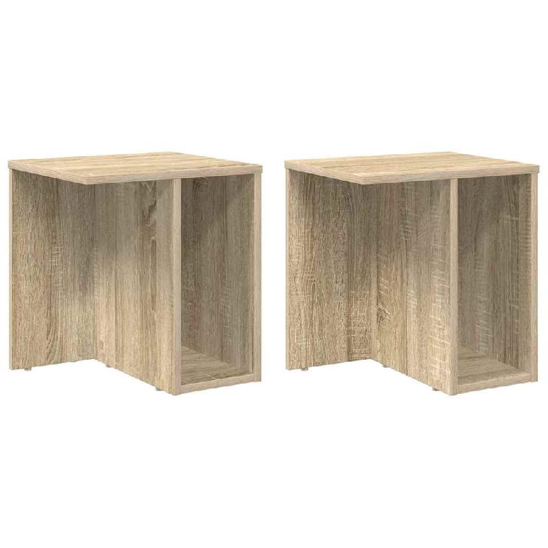 VidaXL Table d'appoint 2 pcs Chêne Sonoma 37 x 32 x 40 cm Modèle Flex Panorama Horizon - 891085_0