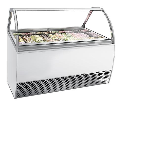 Vitrine ventilée pour glace en bac Blanc - 160 L | Tefcold - MILLENNIUMLX16_0