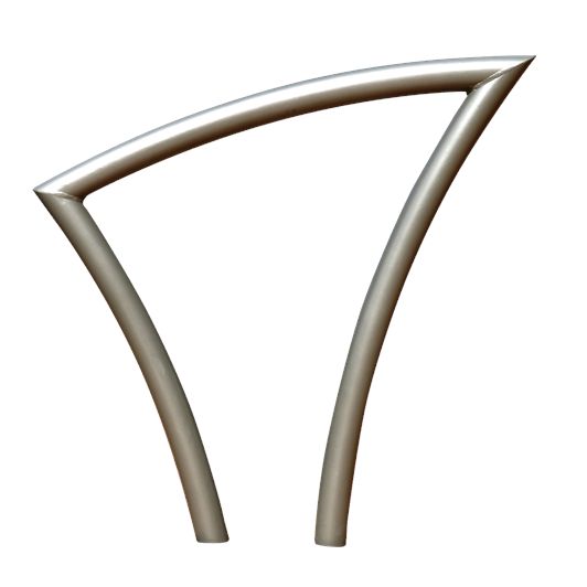 Arceau urbain Pi - Velopa - en acier inoxydable brossé 316 - longueur 890 mm_0