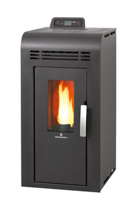 Alba - Poêle à granulés de bois - Flamme verte 5 étoiles - Programmable avec trémie étanche de 17 kg_0