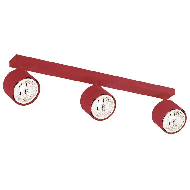 ARGON SPOT POUR PLAFOND CHLOE RÉGLABLE À 3 LAMPES, ROUGE