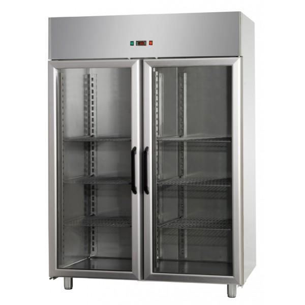 Armoire réfrigérée positive 2 portes vitrées 1200 L - Acier inoxydable - Ref produit AF12SYECOPPPV_0