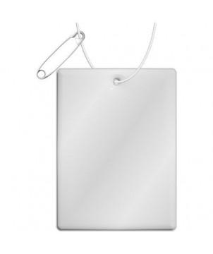 ATTACHE RÉFLÉCHISSANTE RECTANGULAIRE EN TPU H-12 RFX, GRAND MODÈLE - BLANC - ACCESSOIRES DE SÉCURITÉ PUBLICITAIRES