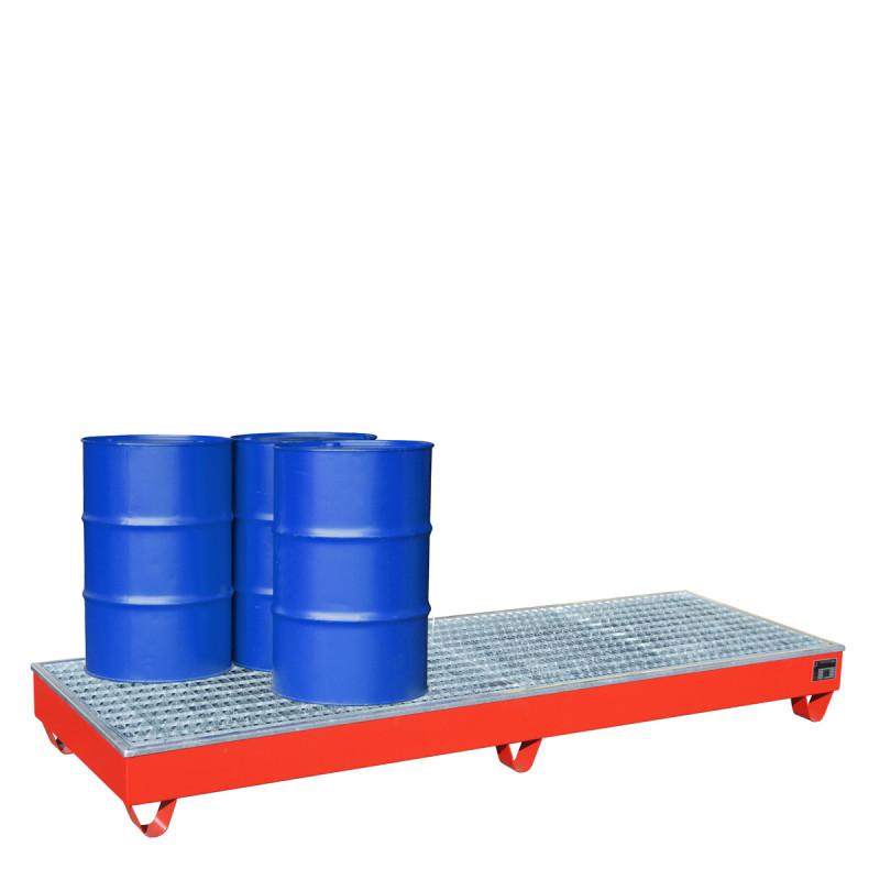 Bac de rétention acier - Capacité de rétention 254 litres_0
