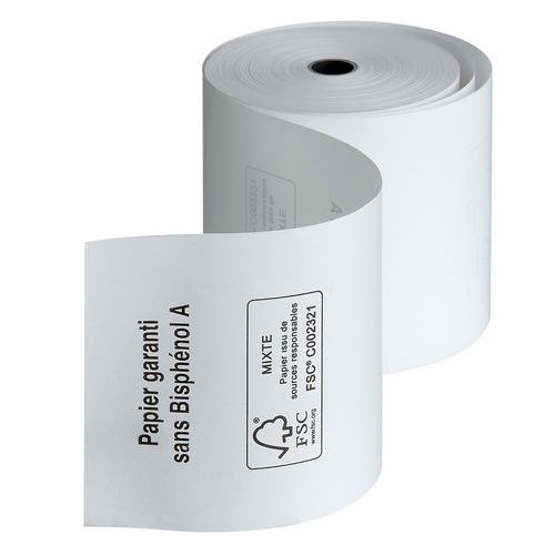 BOBINE PAPIER THERMIQUE BLANC DIAMÈTRE 40MM LONGUEUR 57MM - MATFER