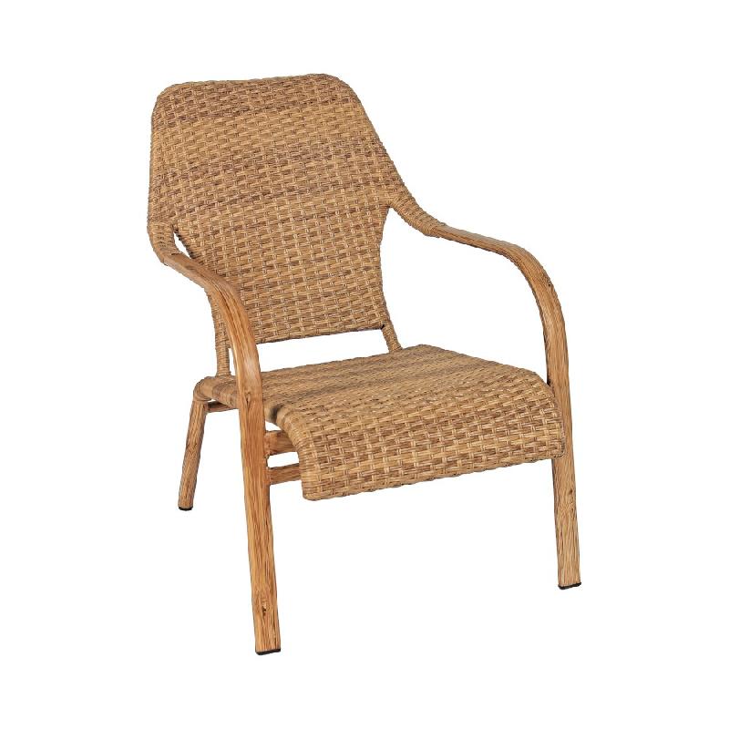 Fauteuil bas en aluminium tressé - Brasilia - Stamp - Structure gris ou anthracite - Tressage wicker plat_0
