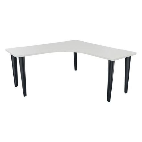 BUREAU EVIDENCE SYMÉTRIQUE 160X160 BLANC/ANTHRACITE - VINCO