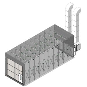 Cabine de peinture rétractable pour poids lourd - moteurs centrifuges puissants et éclairage LED_0