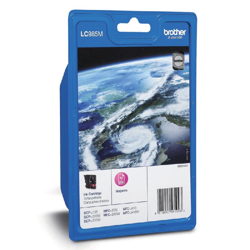 CARTOUCHE BROTHER LC985M MAGENTA POUR IMPRIMANTES JET D'ENCRE