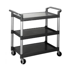 Chariot de service Lacor avec 3 plateaux en polyéthylène, jusqu'à 120 kg 66353 - plastique 66353_0