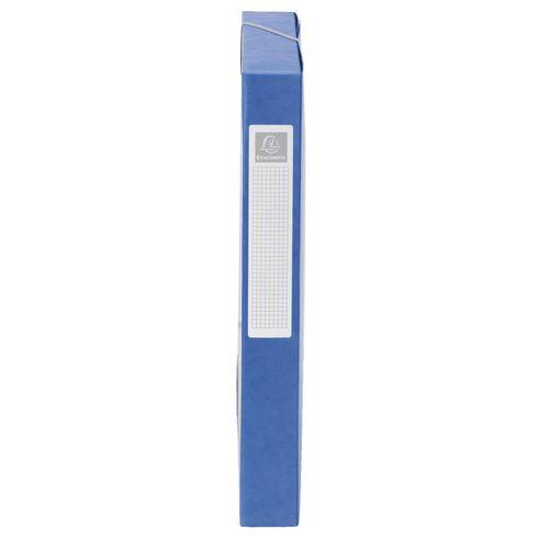 CHEMISE BOX CARTE CARTOBOX EXACOMPTA 24 X 32 CM DOS 4 CM BLEUE