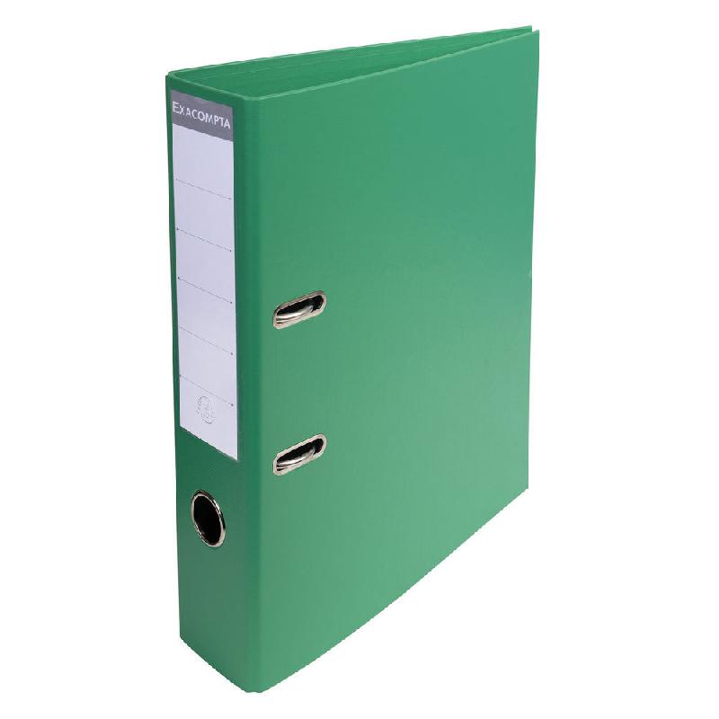 CLASSEUR A LEVIER A4 EXACOMPTA PREM'TOUCH EN CARTON RECOUVERT DE PVC - DOS 7 CM - VERT