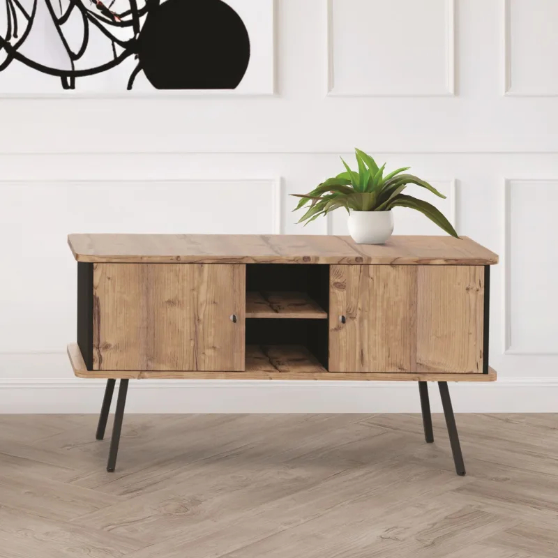 Console 2 portes battantes ALTO - Design contemporain - 143,5 cm - Made in France - Buronomic_0