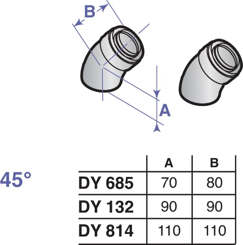 Coude pps alu 45° diamètre 100/150mm colis dy814 (2 pièces) 100002354_0