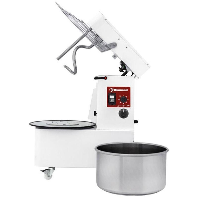 Diamond - Pétrin à spirale 22 litres tête relevable, cuve amovible, 2 vitesses, timer, sur roues - réf. FD22AL/T2V-L-230/3- - AKS-FD22AL/T2V-L-230/3-_0