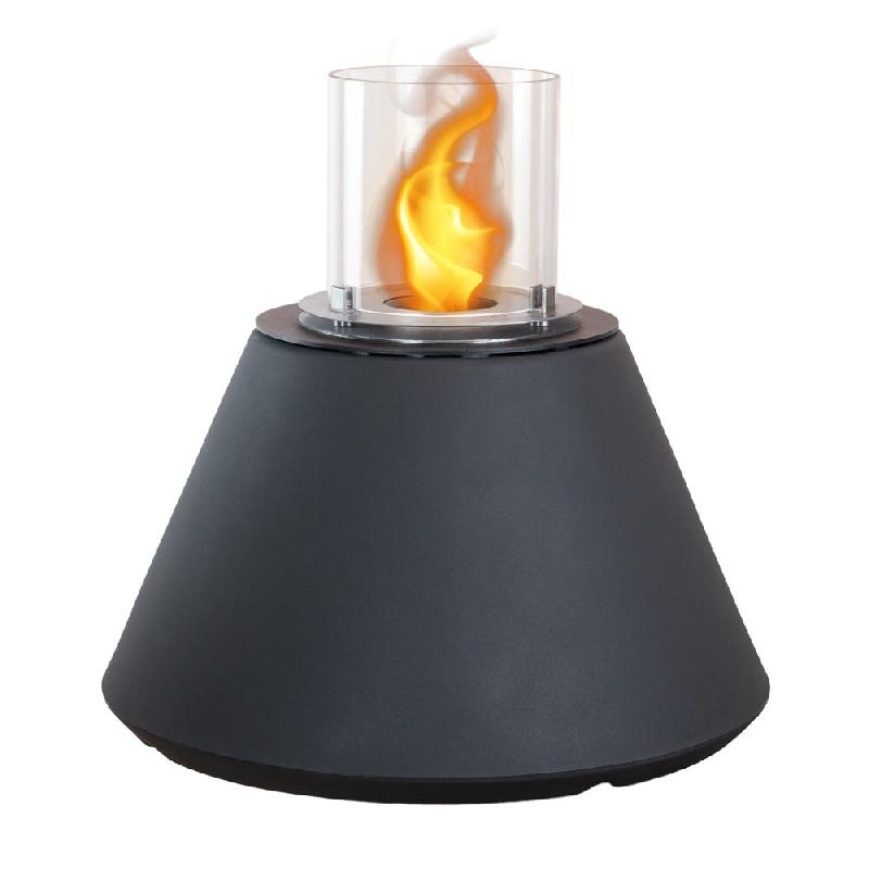 Divina Fire Cheminée au bioéthanol brasero de jardin au sol pour intérieur extérieur STROMBOLI Anthracite d.60 x h56 - noir 8055829981698_0