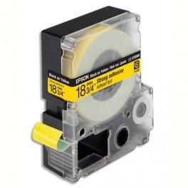 EPSON CASSETTE POUR LW-400/900P - LC5YBW9 ADHÉSIF FORT NOIR SUR JAUNE 18/9 C53S626408