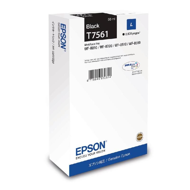 EPSON CARTOUCHE D'ENCRE T7561 N L (C13T756140) - DURABRITE PRO - GRANDE CAPACITÉ - COULEUR: NOIR