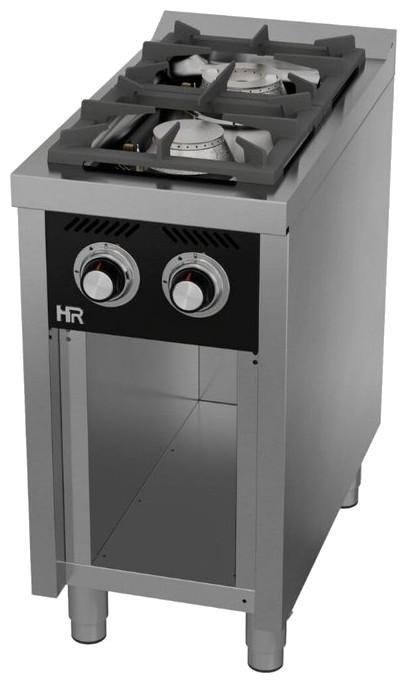 Fourneau à gaz professionnel gamme classique 2 feux vifs sur placar... - PC2F750E_0