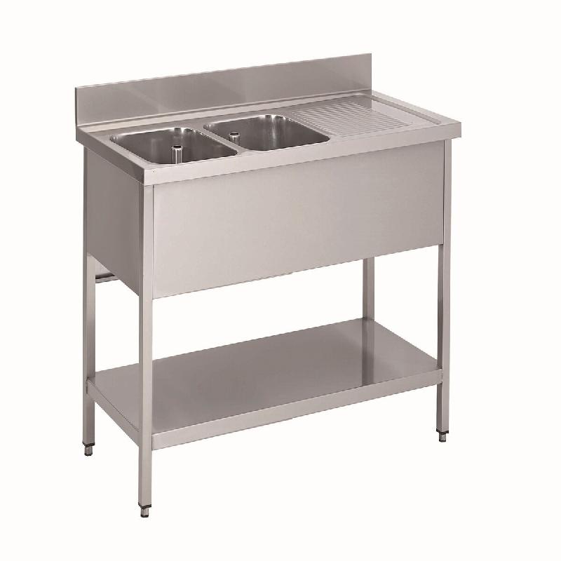 ITALCONCEPT L2G Plonge Inox Soudee, 2 Bacs 850mm x 2000mm x 700 mm - 3616350006530_0