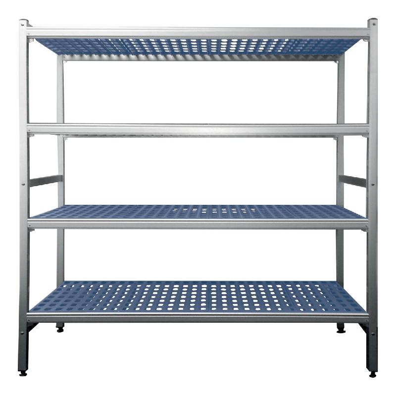 ITALCONCEPT L2G Rayonnage Aluminium Eco 5 Niveaux, Clayettes, 1700 x 5566 x 465mm - 3616350034144_0