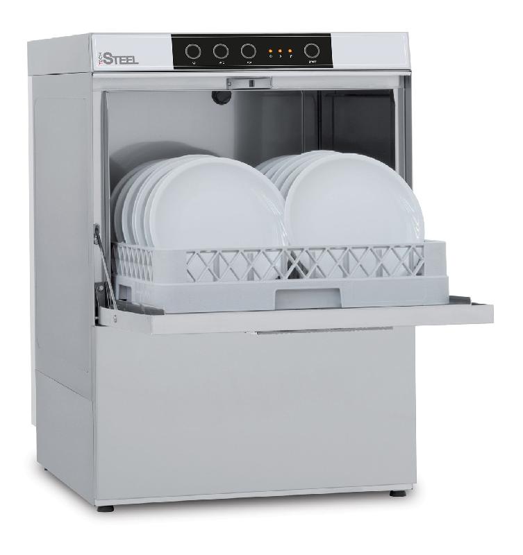 Lave-vaisselle professionnel avec pompe de vidange - 20 litres panier 500 x 500 - STEEL360PV1_0