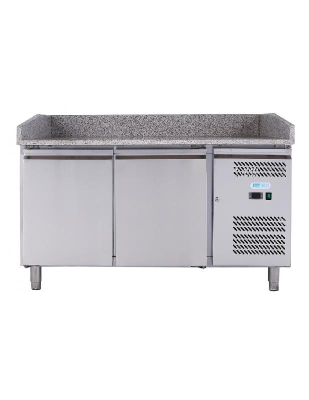 Meuble préparation pizzas avec 2 portes +2/+10°c granit - sans vitrine - PPZ2600TN_0