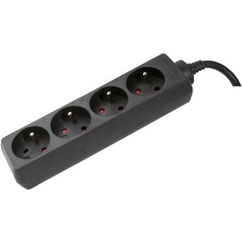 MULTIPRISE 4 PRISES SANS INTERRUPTEUR NOIRE - 40 M - DEXLAN