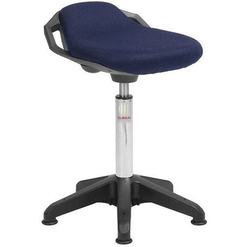 TABOURET OCTOPUS SPACE - TISSU 3D - MEDIUM - PATIN - BLEU - GLOBAL PROFESSIONAL SEATING