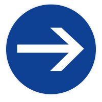 PANNEAU SENS OBLIGATOIRE