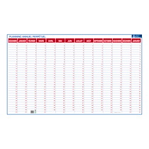 PLANNING PERPÉTUEL ANNUEL - EFFAÇABLE À SEC - 60 X 99 CM